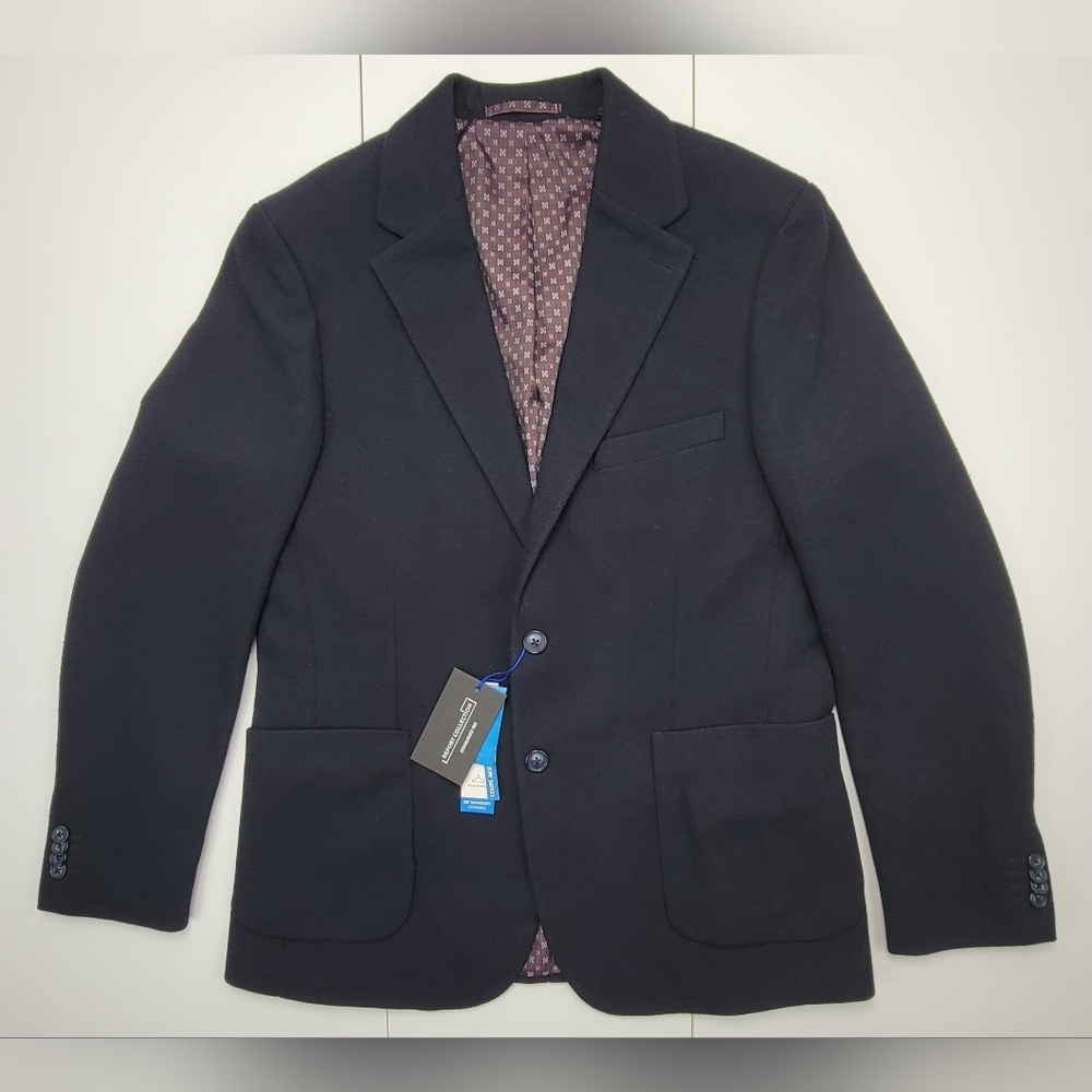 Report Collection Popcorn Texture Sportcoat Men's Size 40R Blue 41REX2700R New